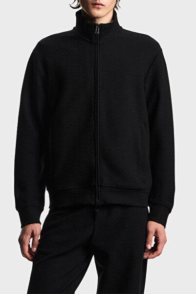 Emporio Armani Pamuk Karışımlı Regular Fit Fermuarlı Dik Yaka Sweat Erkek SWE...