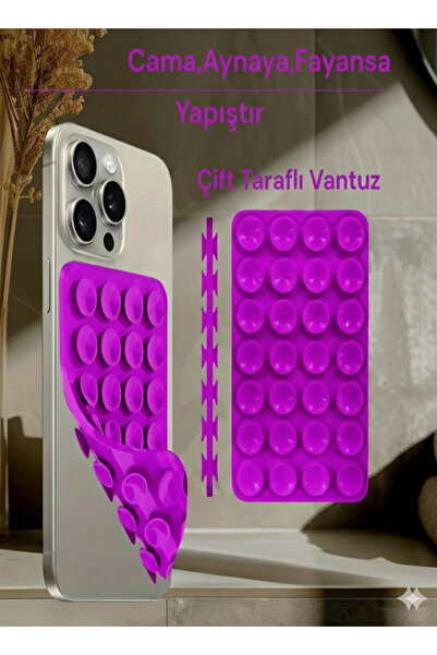 Case collection Slikon Çift Taraflı Vantuz Telefon Tutucu Vakum,Cama Yapışan ...