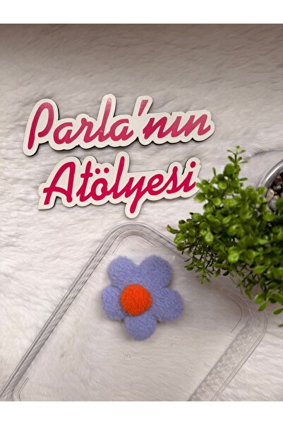 SOFT Велика лілова маргаритка з затискачем у вигляді крокодила