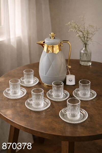 Louvre Louvre thermos with 6 teacups + 6 saucers