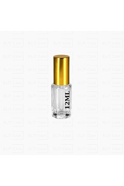 12 ML GOLD SPREYLİ CAM PARFÜM ŞİŞESİ - TEKRAR DOLDURULABİLİR - 1 ADET