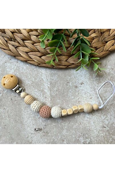 Generic تعليقة لهاية خشبية مع كروشيه