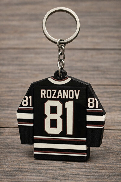 lysiaaccessory Heated Rivalry Rozanov 81 Ice Hockey Jersey Keychain