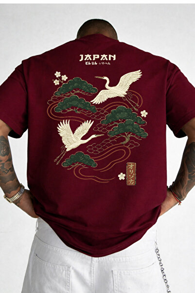 VEK Japan Printed Oversized Unisex T-Shirt – Japanese Themed 100% Cotton Stre...