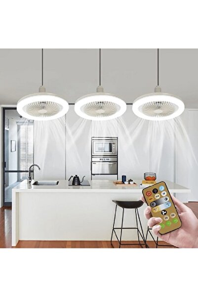 Saatistan 42W Poyraz Fan Led Ampül Kumandalı Işıklı Vantilatör