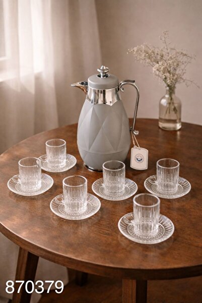 Louvre Louvre thermos with 6 teacups + 6 saucers