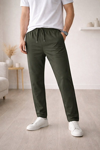 Exclusive Season Men's sports sweatpants, elastic waist, stretchy material, l...