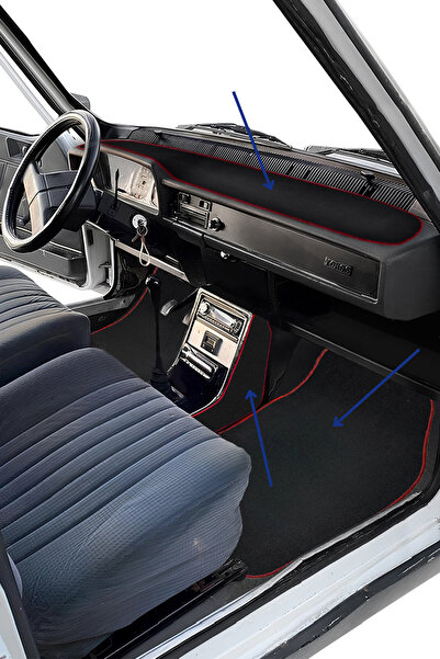 ulustekstil Renault 12 Toros ''LOGOSUZ'' Torpido Koruma Vites Yan Kaplama Hal...