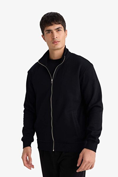 DeFacto High Collar Zippered Cardigan F9328Ax26Sp