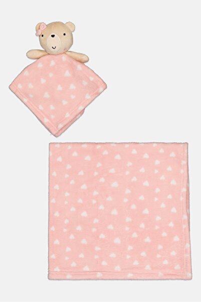 Snuggle Tots طقم بطانية ولحاف مطبوع بالكامل للبنات الصغيرات، وردي