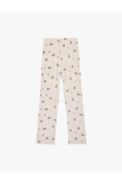 Koton Παντελόνι πιτζάμας με σχέδια, ελαστική μέση και στενή εφαρμογή