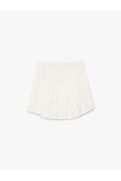 Koton Fusta scurtă din țesătură Bürümcük cu volane