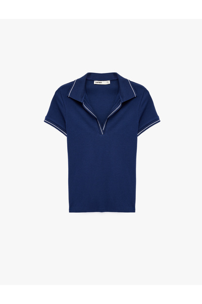 Koton Tricou din bumbac cu mânecă scurtă și guler polo