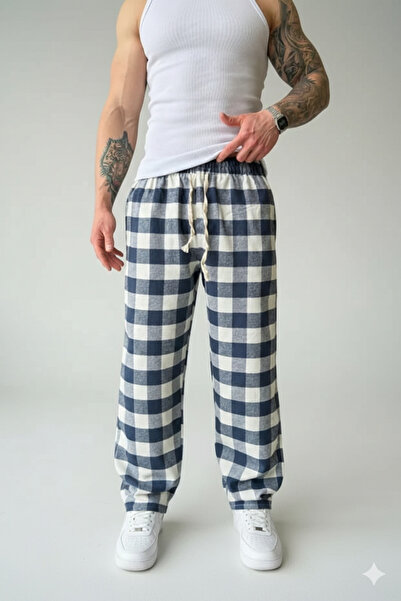 ALİ.COM Unisex Premium Plaid Pattern Pajama Pants Comfortable Unisex Oversize...