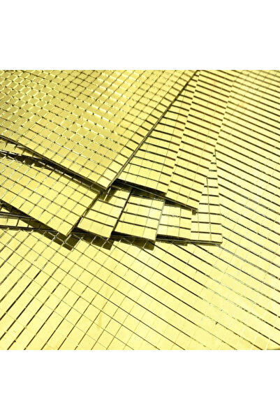 ForWhat 30X30Cm Adhesive Square Golden Mirrored Sticker for Office Home Offic...