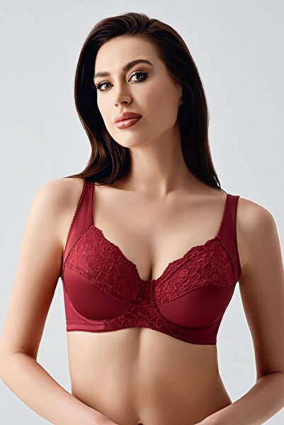 NEWBRA LINGERIE Lace Detailed Minimizer Bra, 352305