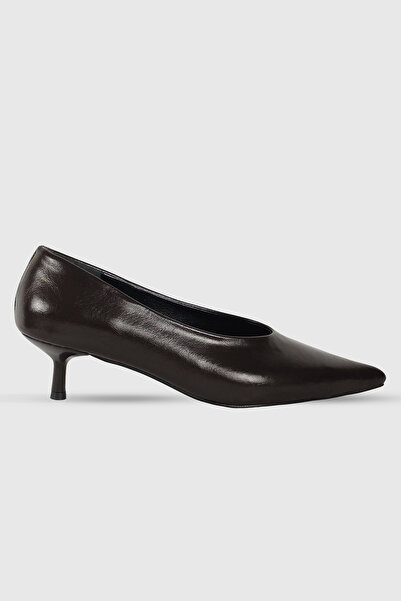 Modezya كلارا القهوة ريفية بأصابع مدببة للنساء ستيليتو