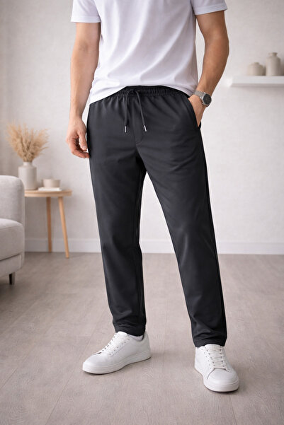 Exclusive Season Men's sports sweatpants, elastic waist, stretchy material, l...