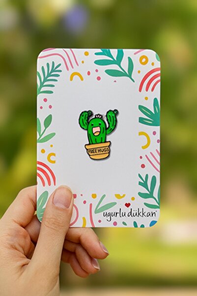 Free Hugs Cactus Badge