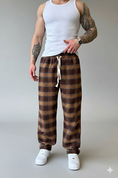 ALİ.COM Unisex Premium Plaid Pattern Pajama Pants Comfortable Unisex Oversize...