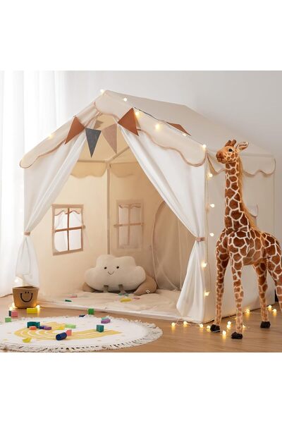 besrey 2'si 1 Arada Çocuk Çadırı, 2 Kapılı ve 4 Pencereli Oyun Evi Çadırı, Ya...