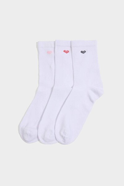 DeFacto Women's 3-Pack Cotton Long Socks G3577Axns