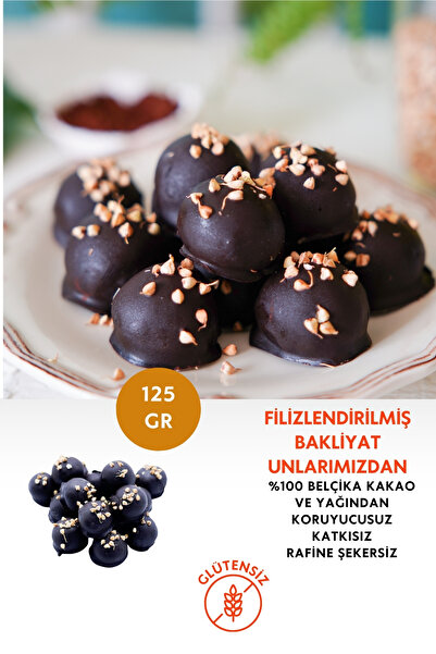 Mikro Herküller Glutensiz Rafine Şekersiz %70 Bitter Belçika Çikolatalı Lokma...