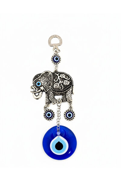 ForWhat Suport pentru agățat cu elefant și mărgele triple Evil Eye pentru ame...