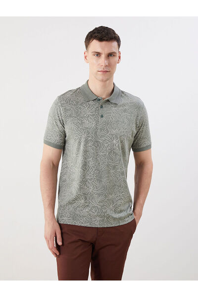 LC Waikiki Νέα σεζόν Polo Collar Pattern Βαμβακερό ανδρικό Tisort - S5JG02Z8