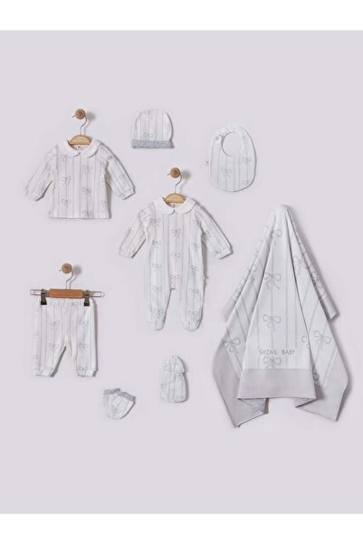 Generic طقم مواليد ولادي 6 قطع – ستايل أوروبي - رمادي