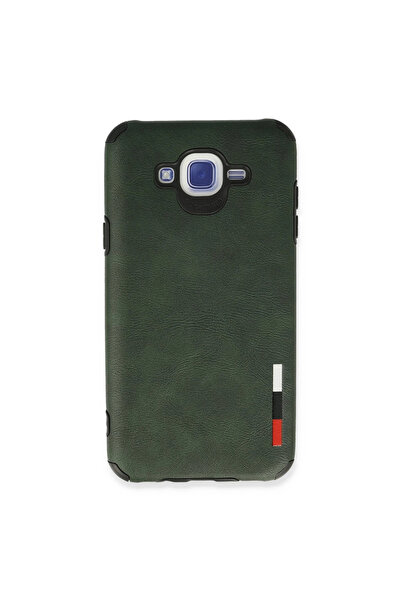 eco port حافظة سامسونج جالاكسي J7 بحلقة جلدية سيليكون - أخضر