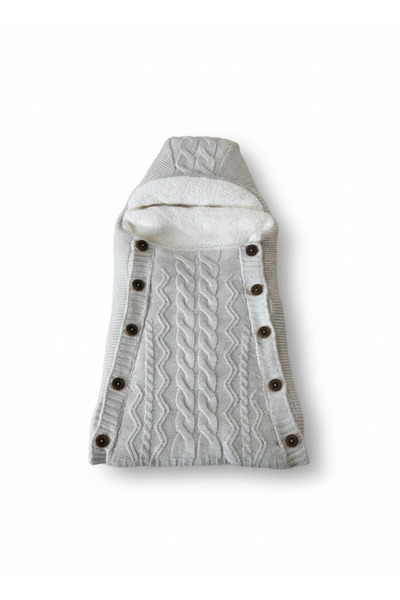 Generic Unisex fleece-lined winter blanket - grey