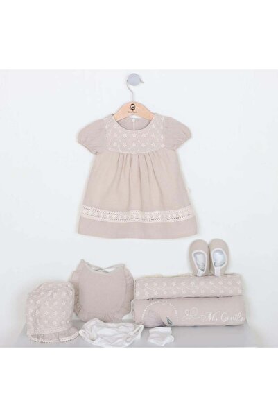 Generic Mini Gentle Baby Dress Set with Lace and Floral Details - 7 Pieces - ...
