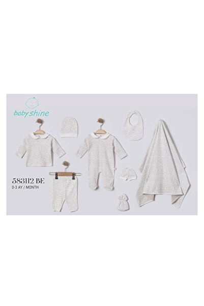 Generic Baby boy 7-piece set, sizes 0-3 months - Beige