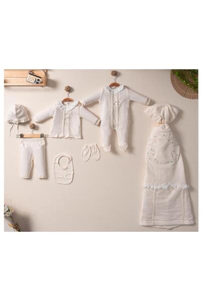 Generic طقم مواليد بناتي 7قطع – ستايل أوروبي (0-3 شهور) لون سومو - سومو