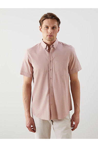 LC Waikiki Ozmarka New Season Regular Fit Short Sleeve Dobby Men's Shirt