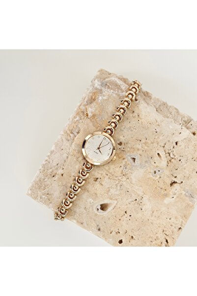 Vesce Atelier ساعة أفيلاي الذهبية باللون الأبيض