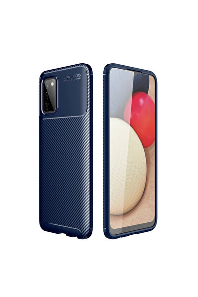 eco port حافظة سامسونج جالاكسي A02s ذات غطاء كربوني بتركيز تلقائي - أزرق داكن