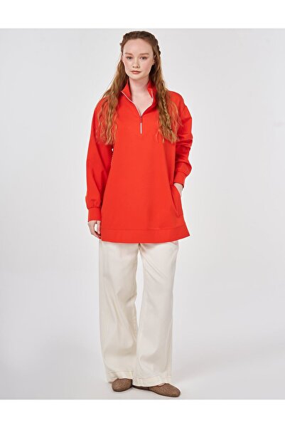 Kayra Hanorac din viscoză cu aplicații, coral