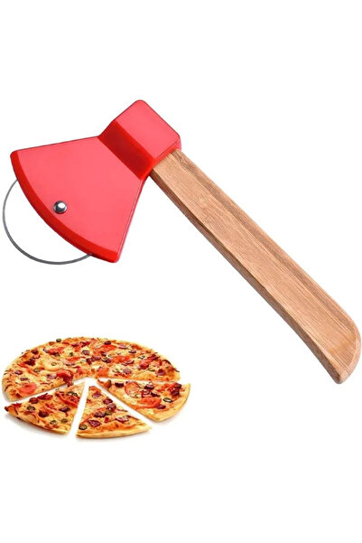 MericLine قطاعة بيتزا بمقبض من الخيزران بمظهر الساطور البيضاوي كيسريرا311 (1047)