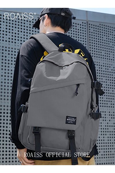 ROAISS Classic Large Capacity Backpack Fit 17 Inch Laptop Multifunction Casua...