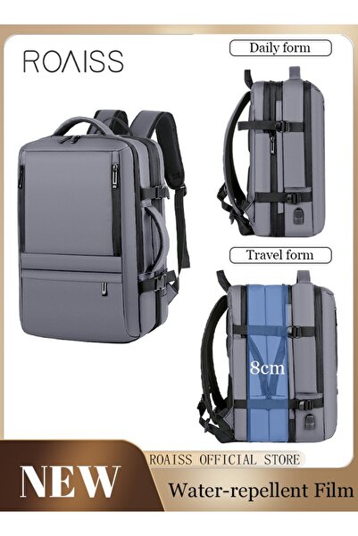 ROAISS Unisex Scalable Large Capacity Laptop Backpack Business Backpack Colle...