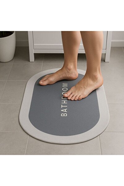 ForWhat 40X60Cm Absorbent Non-Slip Base Oval Mat for Office Home Office Bathroom