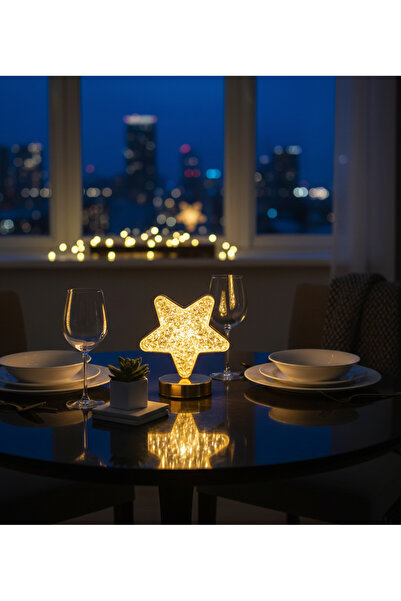 digitalavm akıllı alışveriş adresiniz Dekoratif Yıldız Masa Lambası Led