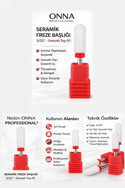Sibelon Seramik Freze Başlığı Smooth Top (F) 1 Adet
