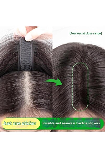 Estelle Magic Hook & Loop Hair Part Patch topper-Breathable & Lightweight , Adds Instant Volume & High Crown