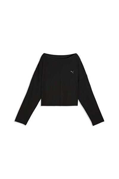 Puma CLOUDSPUN RIB Slouch Γυναικείο Τοπ με Φαρδιά Γραμμή