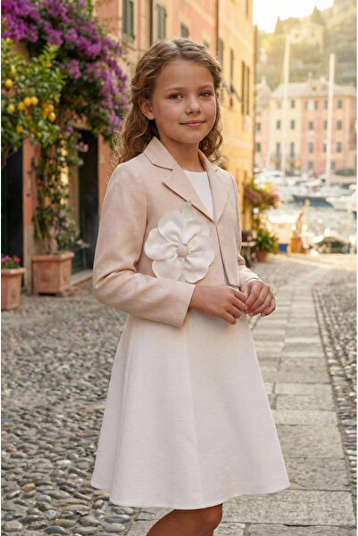 ZÜRİ KİDS Petite Fleur Elbise & Ceket 2’li Takım