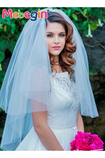 MEBEGIN Women's 2-tier Bridal Veil Costumes with Tooth Comb, Simple Elegant B...