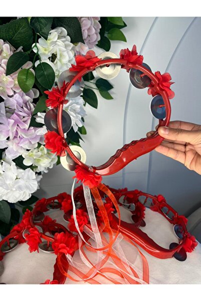 Derya Organizasyon Kına Gecesi El Tefi – Süslü ve Zilli Eğlence Aleti 5 Adet